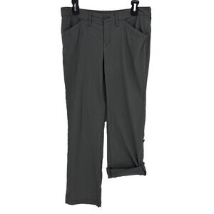 Eddie Bauer Convertible Roll Up Hiking Pant Women's 6 Gray‎ Stretch Camp Pockets